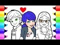Miraculous Ladybug Coloring Pages | How to Draw and Color Ladybug Coloring Book Marinette Alya