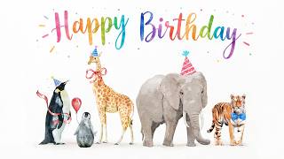 Party Animals Happy Birthday TV Background | 2 Hour 4K Kids Animal Party screenshot 5