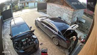 Vehicle headlight explosion shocks man in Kosiv, Ukraine