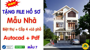 TẶNG Miễn Phí Hồ Sơ Mẫu Nhà Biệt Thự 2,5 Tầng 8x18M | Nhà Xinh 3D