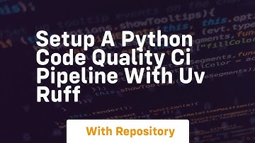 Setup a python code quality ci pipeline with uv ruff