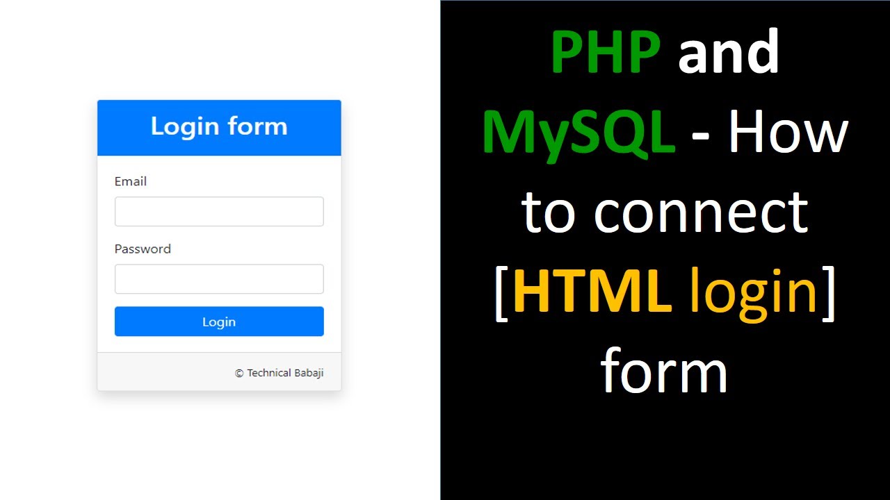 โค้ด ล็อกอิน php  Update  PHP and MySQL   How to connect #HTML #login form to #PHP and #MySQL Part 2