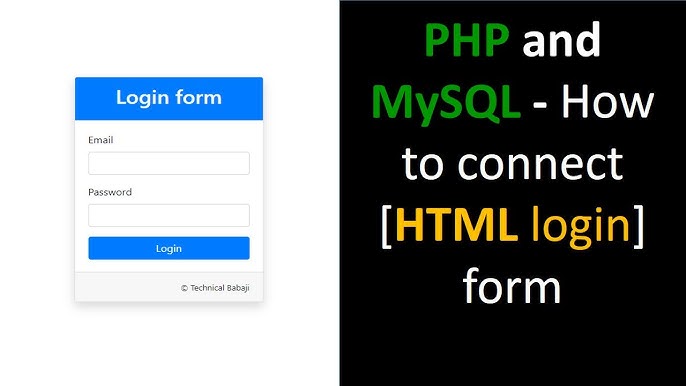Php Login Form With Mysql Database Example How To Connect HTML Form To
