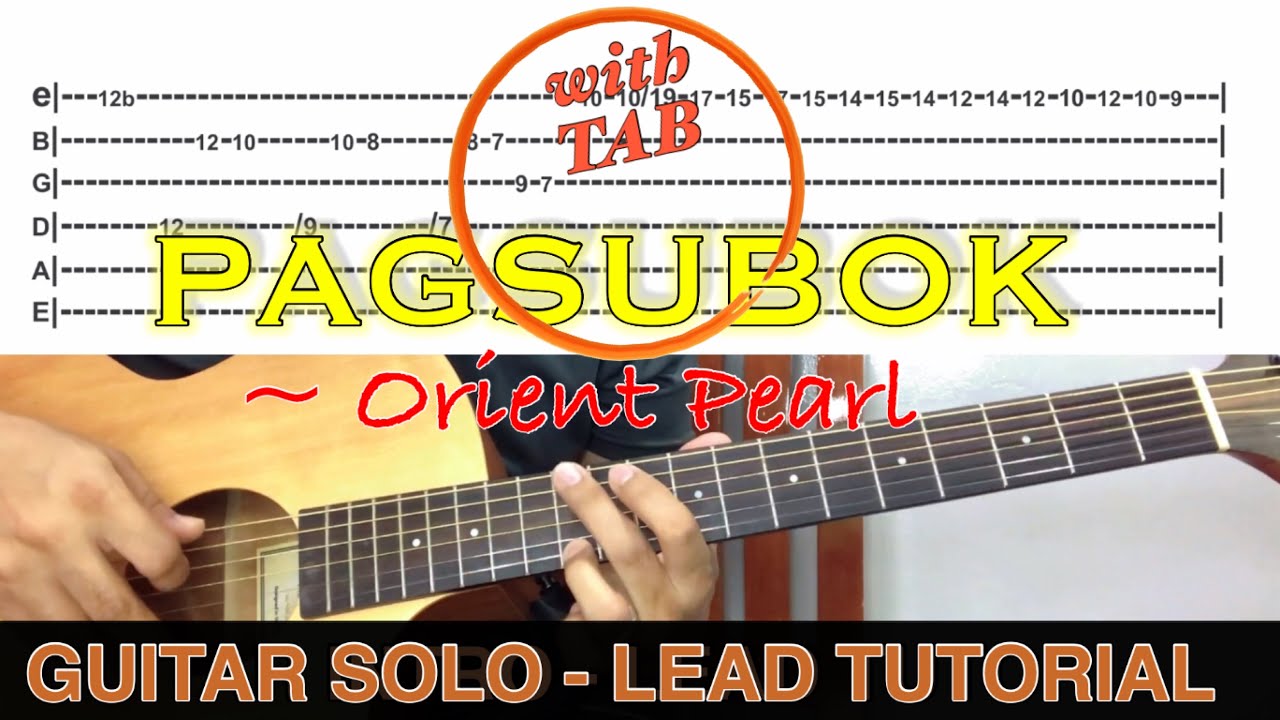 PAGSUBOK  Orient Pearl  GUITAR SOLO   LEAD TUTORIAL with TAB  Acoustic