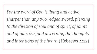 Solid Joys (November 18): The Piercing Power of the Word // Devotional by John Piper