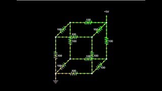 Resistance Cube (Cube Resistor)- Grid Resistor (Resistance Grid)- Equivalent Resistance [Simulation]