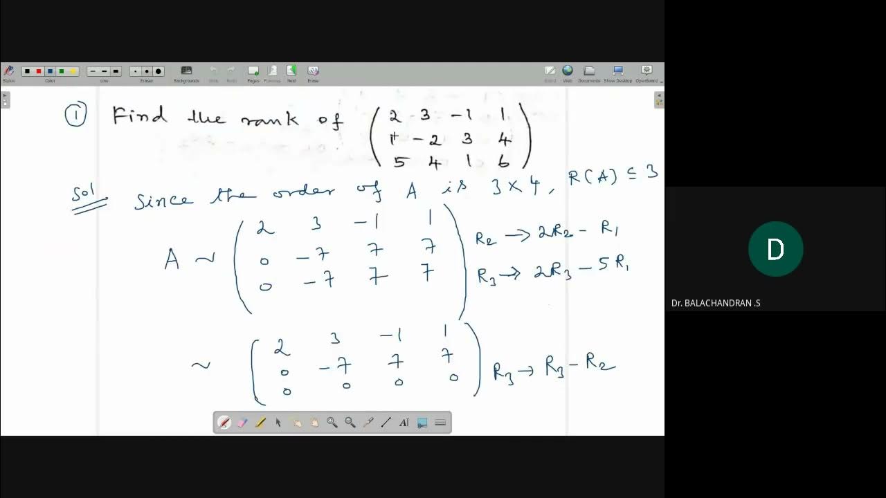 Matrix Algebra - Lecture 2 - YouTube