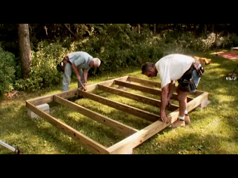 How to Build a Shed: Frame the Floor - YouTube
