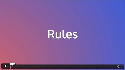 Getting Your Data Right - Rules