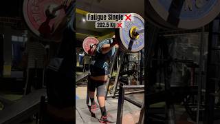 Failed 202.5 Kg Fatigue Single Squats ❌ #squats #short #ytshortsindia #shortvideos