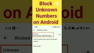 how to block unknown numbers on Android | how to stop unknown numbers on Android phone #android