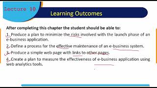 E Commerce - Lecture 10 - Implementation and Maintenance - ESU