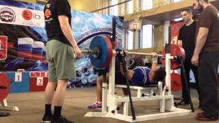 490.5 lb raw bench @ 183 - Andrey Sapozhonkov (222.5@83 kgs)