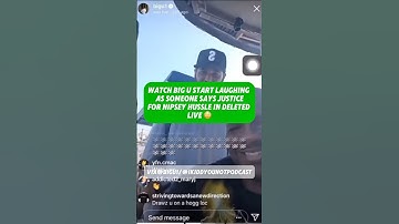 big u laughing at Nipsey Hussle being  k!lled in deleted video😳 #bigu #nipseyhussle #hiphop