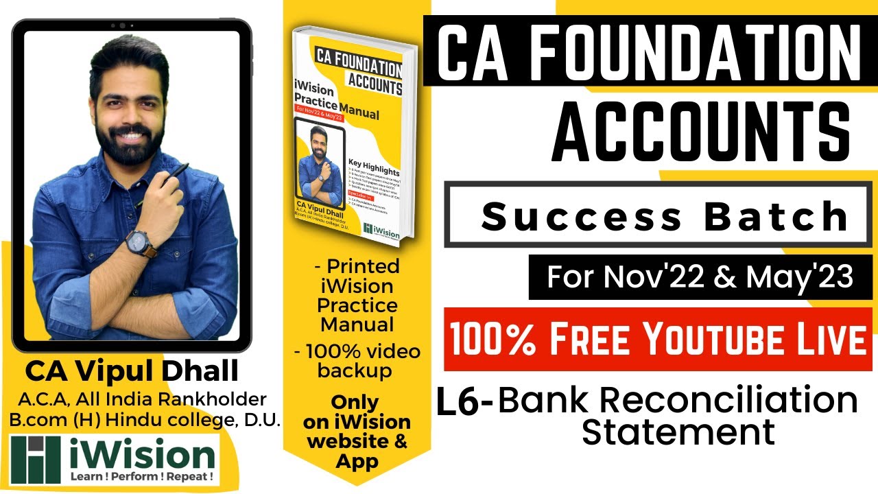 FREE CA Foundation Accounts Nov 22 & May 23 L6 Bank