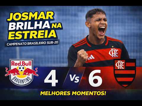 BRAGANTINO 4x6 FLAMENGO 🔴⚫ | JOGAÇO INSANO! | Gols e Melhores Momentos | Brasileirão Sub-20 2026