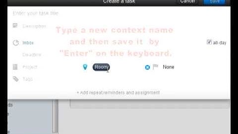 Doit.im for Web: How to add, edit and delete a context