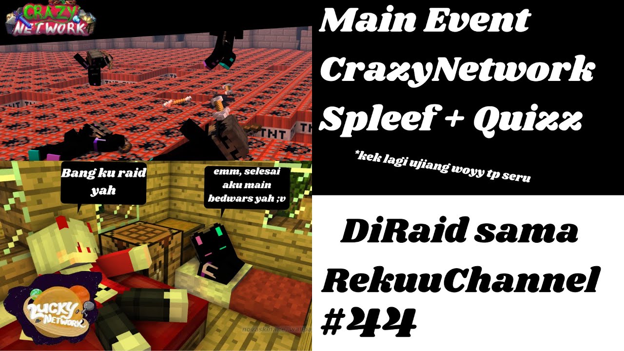 『🔴LIVE!』Minecraft Indonesia | CrazyNetwork | Event Spleef di server ...