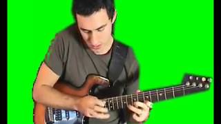 Guitar playing green screen