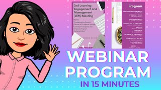 CREATE A WEBINAR PROGRAM IN LESS THAN 15 MINUTES | CANVA TUTORIAL