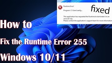 How to Fix the Runtime Error 255 on Windows 11