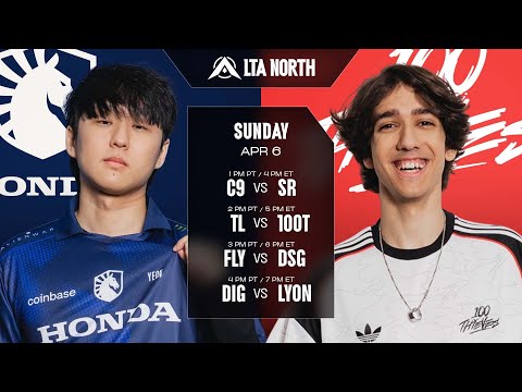 SR vs C9 | TL vs 100T | FLY vs DSG | DIG vs LYON - 2025 LTA North Split 2 - W1D2