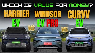 Tata Harrier EV Vs MG Windsor EV Pro Vs Tata Curvv EV | Which is Best ? | Antique Auto Car