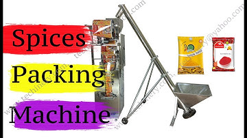 spices packing machine with  screw auger  conveyor low cost and automatic