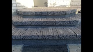 Порог со ступенями из арт бетона