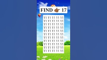 FIND 👉 17 (Only Sharp Eyes) #quiz #puzzle #youtube #shorts #shortvideo #short #maths #tiktok #love