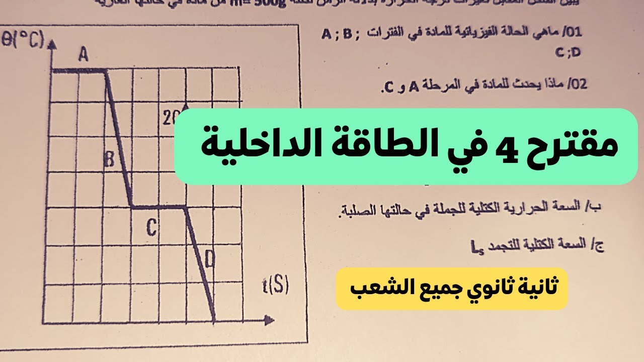 الطاقة الداخلية 2 ثانوي سلسلة تمارين محلولة