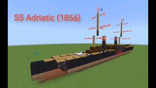 SS Adriatic (1856) Minecraft 1:5 scale tutorial