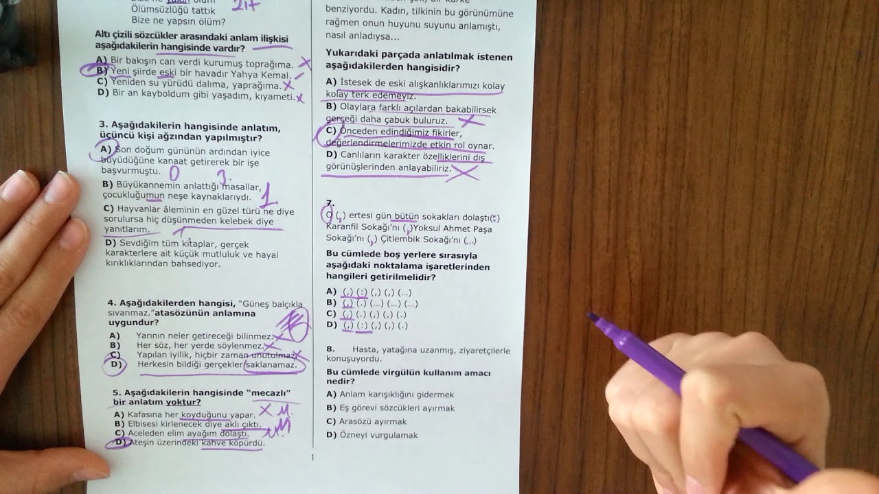 8 Sinif Turkce 1 Donem 2 Yazili Sorulari 99 Cikabilir Youtube