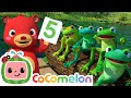 Five Little Speckled Frogs | Learn Numbers with CoComelon Nursery Rhymes &amp; Kids Songs