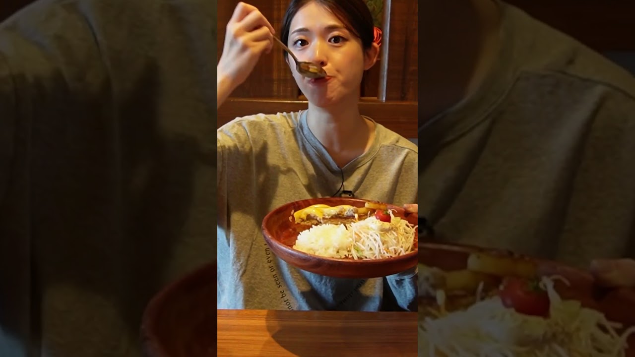 もぐもぐ in #びっくりドンキー #もぐもぐさゆりんご🍎 #もぐもぐさゆりんご #松村沙友理