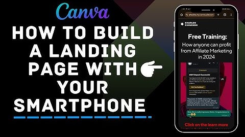 How to Create a Landing Page on Canva Using Your Phone (Beginner Friendly)