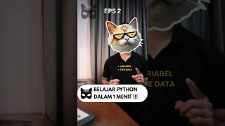 BELAJAR PYTHON DALAM 1 MENIT: VARIABEL & TIPE DATA #trending #viral #fyp #programming #python #tech