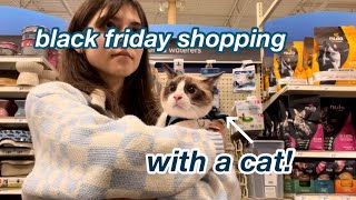 black friday shopping with my cat + cat supplies haul