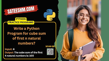 Write a Python Program for cube sum of first n natural numbers?