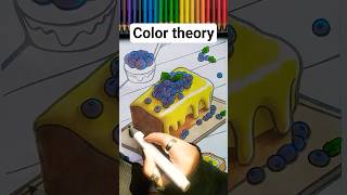 ✨Blueberry Cake✨💙😋 #colortheory      #art #shorts #drawing #coloring #color #creative #ohuhumarkers