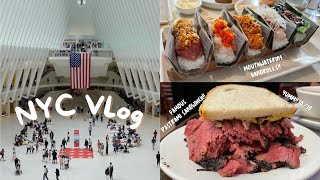 NEW YORK Vlog| Nami Nori, Levain Cookies, Cafe Wha?, Katz's Deli Pastrami, Oculus, Pizza, Tacos NYC