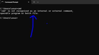 How to fix cmd is not Recognized as Internal and External Command Operable Program