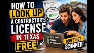 How to look up a contractor's license in Texas free