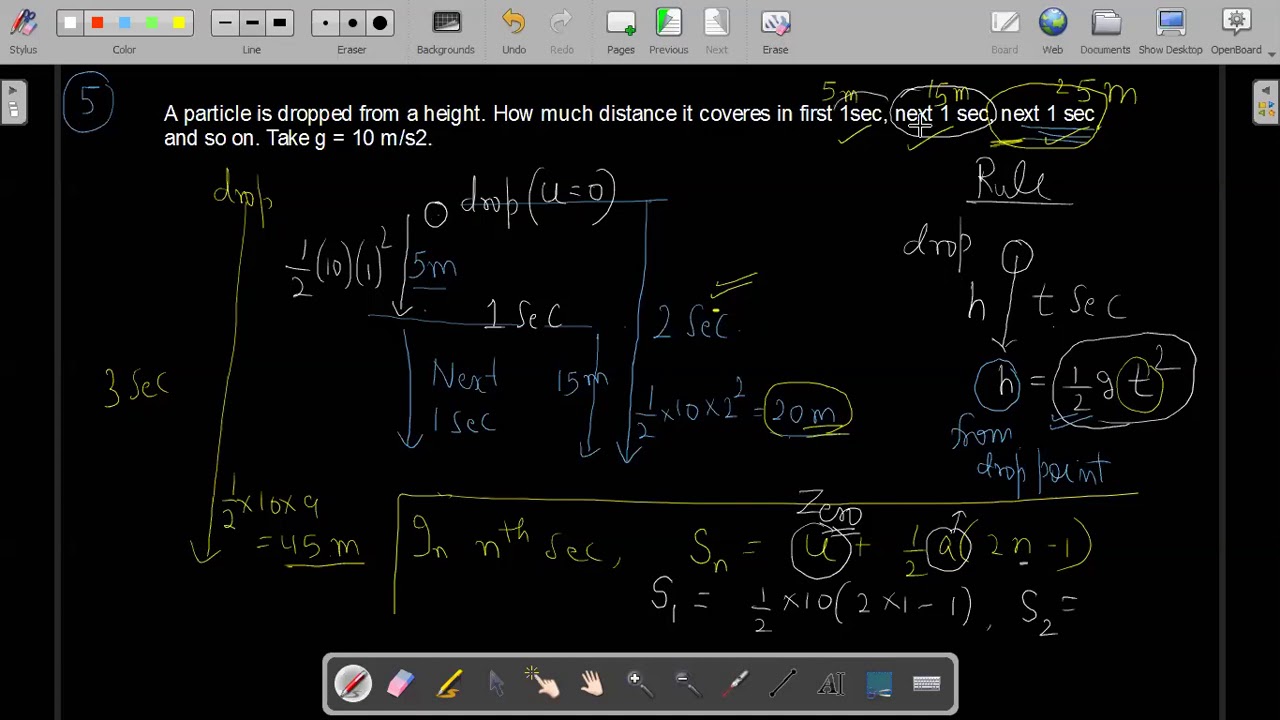 Class 9th Physics Revision Problems On Free Fall Motion YouTube Class 9th physics revision problems on free fall motion youtube