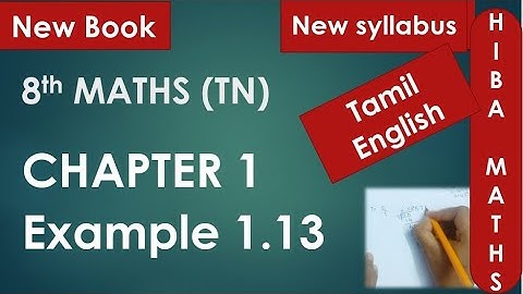 8th maths chapter 1 example 1.13 tn samacheer hiba maths