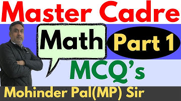 Master Cadre Maths Preparation | Maths Master Cadre Preparation | Master Cadre New Update | Part 1