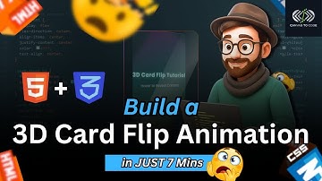 3D Card Flip Animation using HTML CSS Tutorial | Canvas to Code #htmlcss #cssanimation #htmltutorial