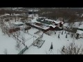 дрон облетел парк Skazka зимой. Хаски land, Ice Парк, аттракционы