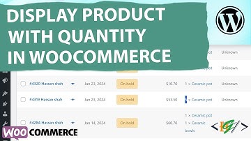How to Display Products With Quantity in Admin Orders Section in WooCommerce WordPress | Quantities