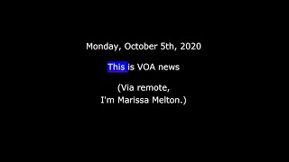VOA News for Monday, October 5th, 2020